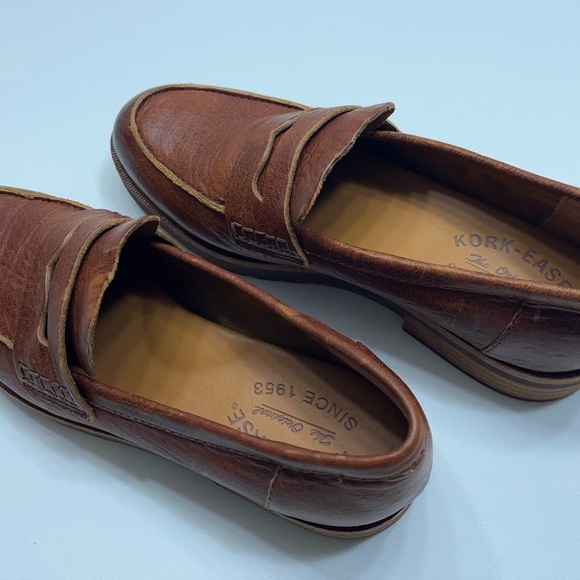 Kork Ease Carlisle Penny Loafer Womens Size 7 M Brown Leather Comfort Shoes - Picture 3 of 12